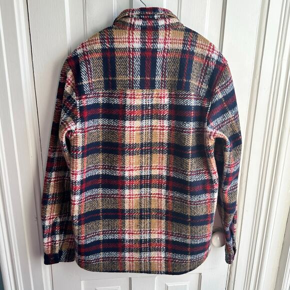 8 by Yoox Plaid Wool Blend Shacket Shirt Jacket - Picture 6 of 8